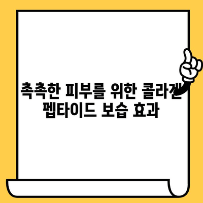 저분자 콜라겐 펩타이드| 피부 건강 개선을 위한 5가지 활용법 | 콜라겐 섭취, 탄력, 주름, 보습, 피부 관리