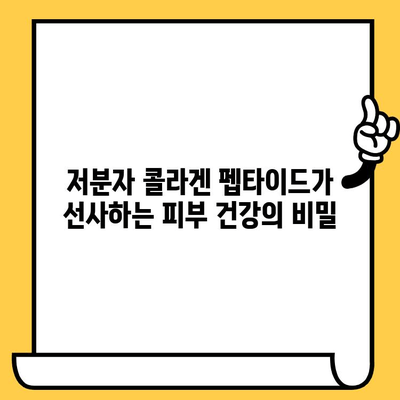 저분자 콜라겐 펩타이드가 선사하는 피부 건강의 비밀| 탄력, 수분, 주름 개선 효과 | 콜라겐 펩타이드, 피부 관리, 뷰티 팁