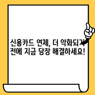 신용카드 연체, 지금 당장 해결해야 한다면? | 연체 해결 방법, 즉각적인 대처, 전문가 조언