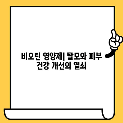 비오틴 영양제| 탈모와 피부 건강 개선, 부작용 없이 효과적으로 섭취하는 방법 | 탈모, 피부, 건강, 영양제, 부작용