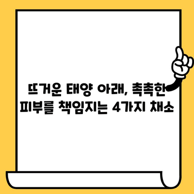 여름철 피부 건강 지키는 4가지 채소| 우엉, 시금치, 고구마, 상추 | 피부 미용, 건강 식단, 여름철 관리