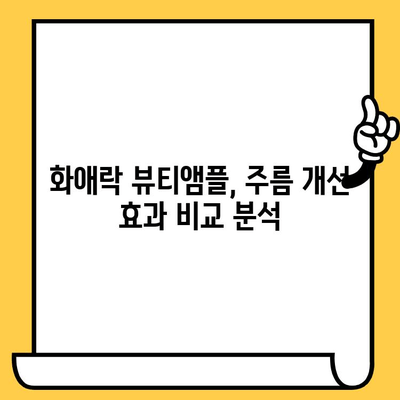 화애락 뷰티앰플| 피부 건강 관리의 도전 | 탄력, 광채, 주름 개선 효과 비교 분석