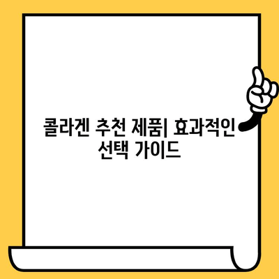 콜라겐 추천| 피부 건강을 위한 효과와 이점 | 콜라겐 종류, 섭취 방법, 추천 제품