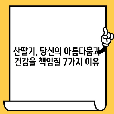 산딸기의 놀라운 효능| 피부 미용과 건강을 위한 7가지 이유 | 뷰티, 건강, 항산화, 비타민C,