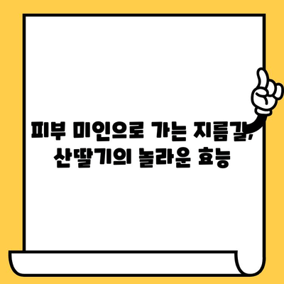 산딸기의 놀라운 효능| 피부 미용과 건강을 위한 7가지 이유 | 뷰티, 건강, 항산화, 비타민C,