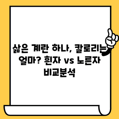 삶은 계란의 효능 & 영양 정보| 1개 칼로리, 흰자/노른자 비교, 유통기한까지! | 계란, 달걀, 건강, 영양