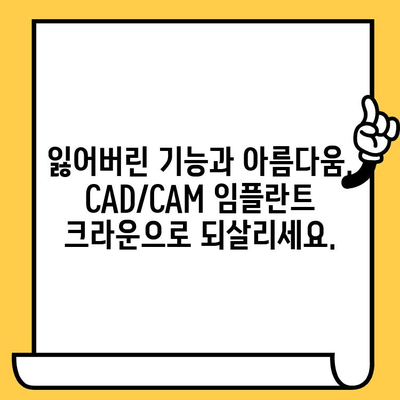 미소의 혁신| CAD/CAM 임플란트 크라운 | 자연스러운 아름다움과 기능 회복