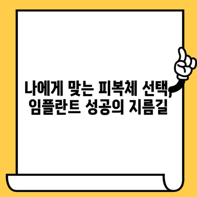 임플란트 성공의 열쇠, 피복체의 기능적 중요성 | 임플란트, 치과, 치료, 성공률, 기능, 중요성