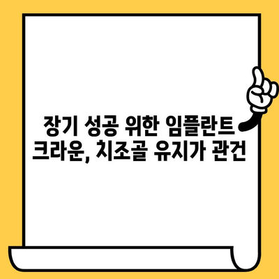 임플란트 크라운 장기 성공을 위한 임상적 고려 사항| 치과의사를 위한 가이드 | 임플란트, 크라운, 장기 성공, 임상, 치과