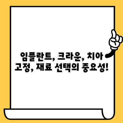 임플란트 크라운 제거 후 영구 치아 고정| 안정적인 고정을 위한 재료 선택 가이드 | 임플란트, 크라운, 치아 고정, 재료, 선택