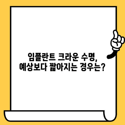 임플란트 크라운 수명, 얼마나 갈까요? | 영향 주는 요인 5가지 완벽 분석