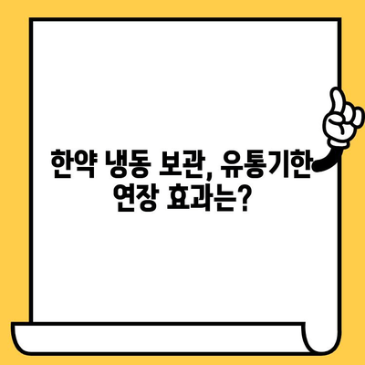 한약 냉동 보관, 유통기한 연장 가능할까요? | 한약 보관, 유통기한, 냉동 보관법