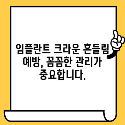 임플란트 크라운이 흔들리고 빠지는 이유| 원인 분석과 해결 방안 | 임플란트, 크라운, 흔들림, 빠짐, 치과