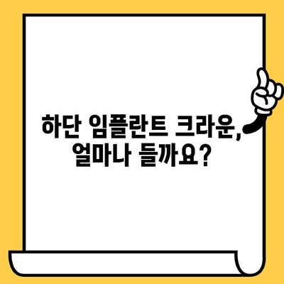 하단 임플란트 크라운 가격| 궁금한 모든 것 | 비용, 종류, 주의사항, 치료 과정