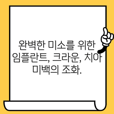 보기 싫은 치아, 아름다운 미소로 바꿔줄 임플란트 크라운 미학| 완벽한 변신을 위한 가이드 | 임플란트, 크라운, 치아 미백, 미소 개선