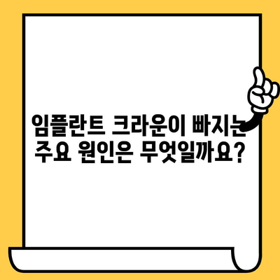 임플란트 크라운, 왜 빠질까? | 원인 분석과 대처 방안