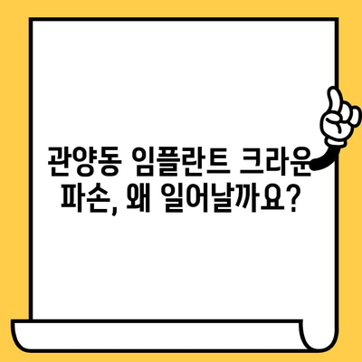 관양동 임플란트 크라운 파손, 원인과 예방법 완벽 가이드 | 임플란트 관리, 수명 연장, 치과 상담