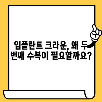 임플란트 두 번째 크라운 수복| 왜 필요할까요? | 임플란트, 크라운, 수복, 이유, 치과