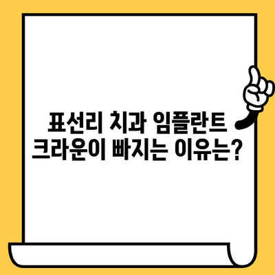 표선리 치과 임플란트 크라운 빠짐 원인과 인공치아 식립 주의사항 | 성공적인 임플란트 관리를 위한 가이드 | 임플란트 관리, 크라운, 인공치아
