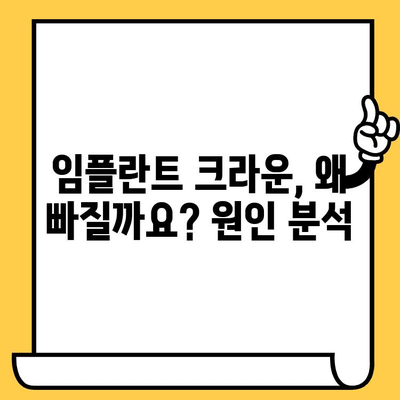 임플란트 크라운이 빠졌을 때? 원인과 해결책, 치과 의사와 상담하세요 | 임플란트, 크라운, 탈락, 치료