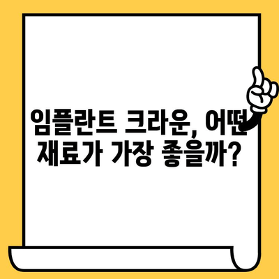 임플란트 크라운의 황금 기준| 내구성과 기능성의 완벽한 조화 | 임플란트, 치과, 크라운, 치료, 재료