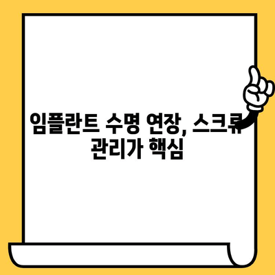 임플란트 크라운 스크류 유지 관리 가이드| 성공적인 임플란트 관리를 위한 핵심 정보 | 임플란트, 크라운, 스크류, 유지 관리, 관리 팁