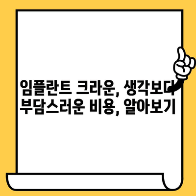 임플란트 크라운, 미소 뒤에 숨은 불편한 진실| 알아야 할 모든 것 | 임플란트 크라운, 부작용, 관리, 비용, 장점