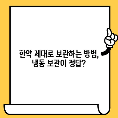 한약 보관의 핵심| 냉동 보관으로 유통기한 연장하기 | 한약, 유통기한, 보관 방법, 냉동 보관