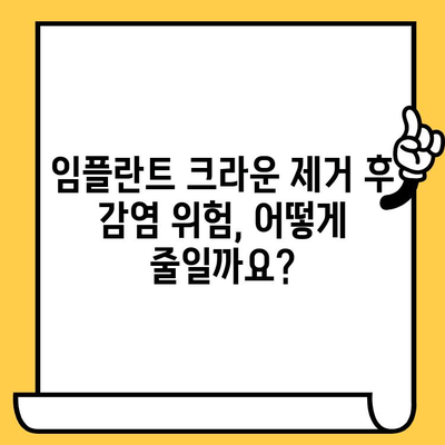 임플란트 크라운 제거 후 감염 걱정 끝! 5가지 주의 사항과 위생 팁 | 임플란트, 크라운, 감염 예방, 위생 관리