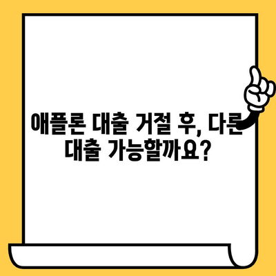 애플론 대출 부결 후 무직자, 연체자도 가능한 신청 방법| 대처 가이드 | 대출 부결, 신용 불량, 재신청, 대출 상담