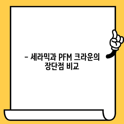 세라믹 vs PFM 임플란트 크라운| 나에게 맞는 선택은? | 임플란트, 치과, 비용, 장단점 비교