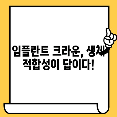 임플란트 크라운 성공의 열쇠, 생체적합성의 중요성 | 임플란트, 치과, 크라운, 생체 적합성, 성공률