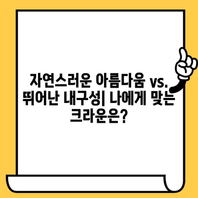 PFM vs 세라믹 임플란트 크라운| 어떤 선택이 나에게 맞을까? | 임플란트 크라운 비교, 장단점 분석, 가격, 재료