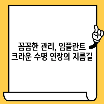 임플란트 크라운, 더 오래도록! 튼튼하게 유지하는 5가지 방법 | 임플란트, 크라운, 관리, 유지, 팁