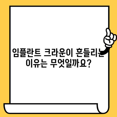 임플란트 크라운 빠짐, 흔들림 원인과 해결책| 치과 전문의가 알려주는 대응 방법 | 임플란트, 크라운, 흔들림, 빠짐, 치료, 관리