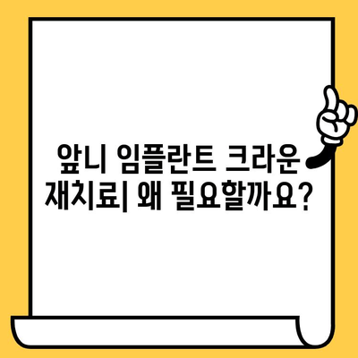 앞니 임플란트 크라운 재치료 & 치유 과정 완벽 가이드 | 임플란트, 크라운, 치료, 회복