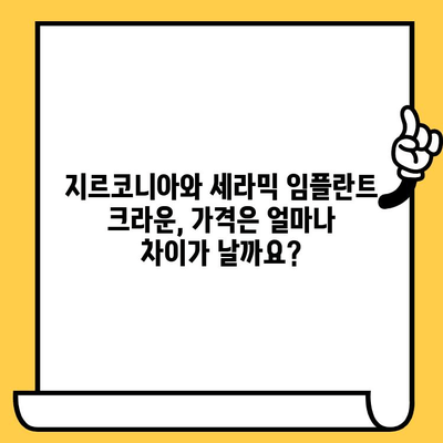 지르코니아 vs 세라믹 임플란트 크라운| 어떤 것이 나에게 맞을까? | 임플란트, 치과, 비교, 장단점