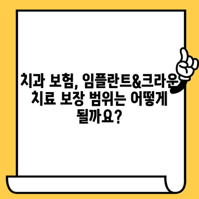 치과 보험, 임플란트 & 크라운 치료 비용 줄이는 방법 | 보장 범위, 비용 절감 팁, 주의 사항