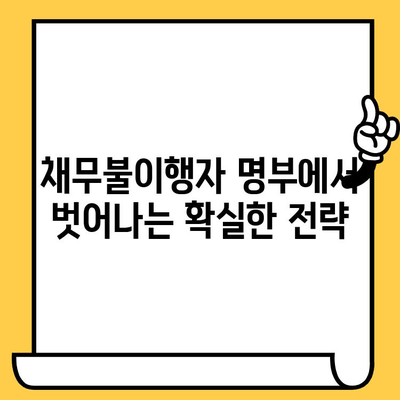 연체자 대출 교차 보증| 채무불이행자 명부 탈출 전략 | 신용회복, 금융 정보, 대출 상담