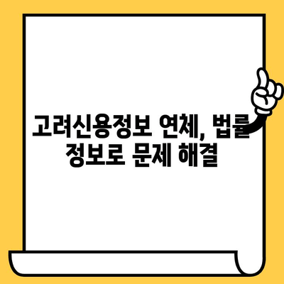 고려신용정보 장기연체 채권추심, 이렇게 해결하세요! | 채권추심 대응, 연체 해결 가이드, 법률 정보