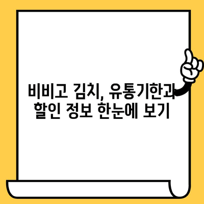 비비고 김치 유통기한 & 할인 꿀팁| 최대 혜택 받는 방법 | 비비고, 김치, 할인, 유통기한, 쇼핑 팁