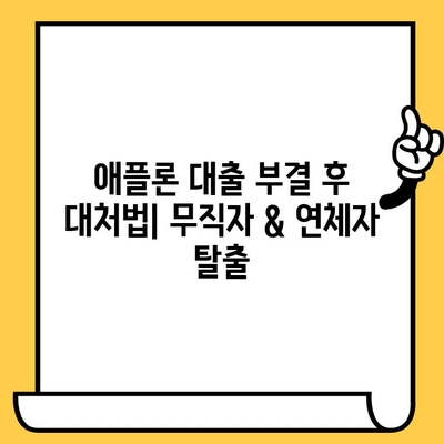 애플론 대출 부결 후 대처법| 무직자 & 연체자 신청 방법 완벽 가이드 | 애플론, 대출 부결, 무직자 대출, 연체자 대출, 대출 신청 팁