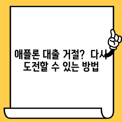 애플론 대출 후기 부결 이후, 무직자 & 연체자 대출 신청 성공 전략 | 대출 부결 대처, 신용회복, 대출 가능성 높이는 방법