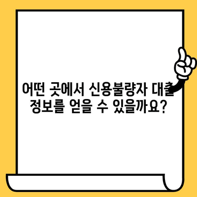 신용불량자도 가능한 대출, 어디서 어떻게 알아볼까요? | 신용불량, 대출 정보, 금융 상담, 대출 팁