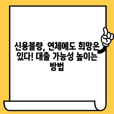 신용불량자도 대출 가능할까? 연체자 & 무직자 대출 가이드 | 신용불량, 연체, 무직, 대출, 팁, 정보