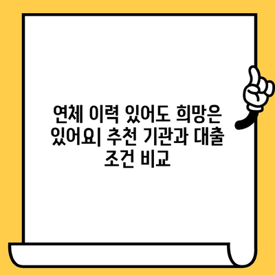 연체자도 가능한 소액 비상금 대출|  추천 기관 및 대출 조건 비교 |  비상금, 소액대출, 연체자 대출, 신용불량자 대출