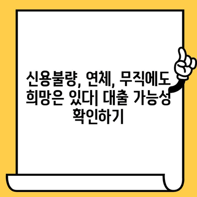 무직 신불자연체자도 가능한 대출, 확인 가능한 곳 알아보기 | 대출, 신용불량, 연체, 무직, 가능성