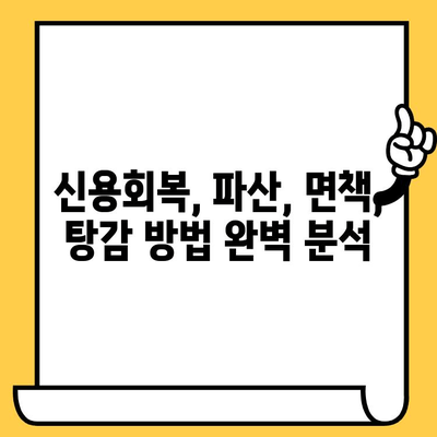 신용불량자 대출 탕감 지원 기관 완벽 가이드| 직장인, 무직자, 신불자 모두 확인하세요 | 신용회복, 파산, 면책, 지원 정보