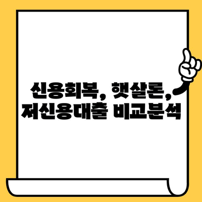 신용불량자 대출 가능할까요? 연체자 & 무직자 대출 가이드 | 신용회복, 햇살론, 저신용대출