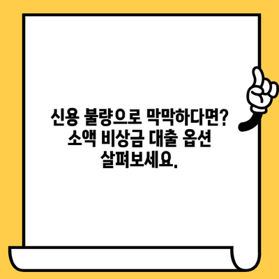 급하게 필요한 소액 비상금! 장기 연체자도 가능한 대출 옵션 확인하세요 | 비상금 대출, 소액 대출, 장기 연체, 신용 불량